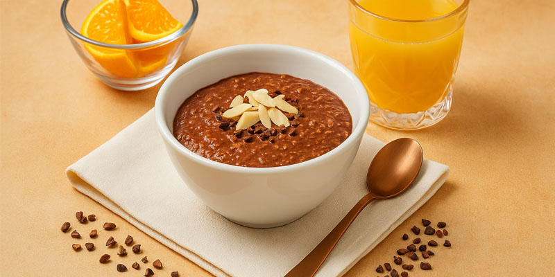 Cacao, Almond and Orange Overnight Oats