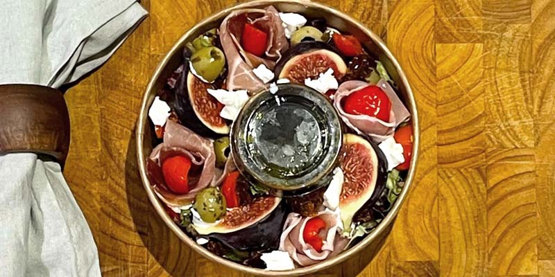 Fig, Goat's Cheese & Parma Ham Salad Bowl