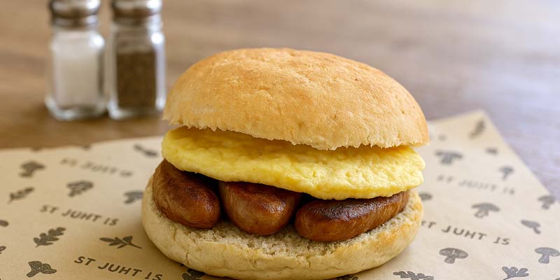 Hot Sausage and Egg Barm