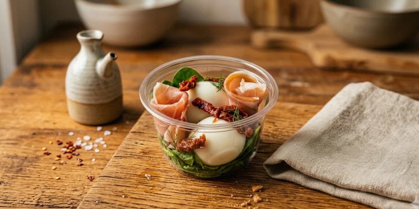 Parma Ham, Sundried Tomato & Egg Protein Pot