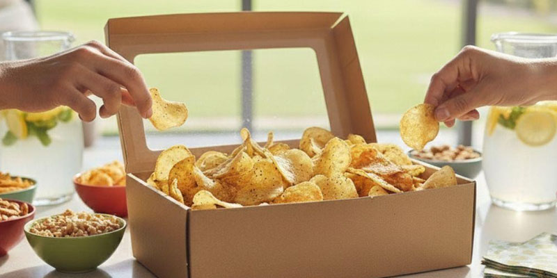 Potato Crisps Served to Share