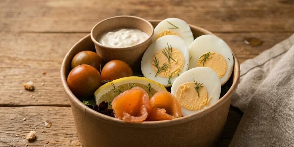 Smoked Salmon & Boiled Egg Salad