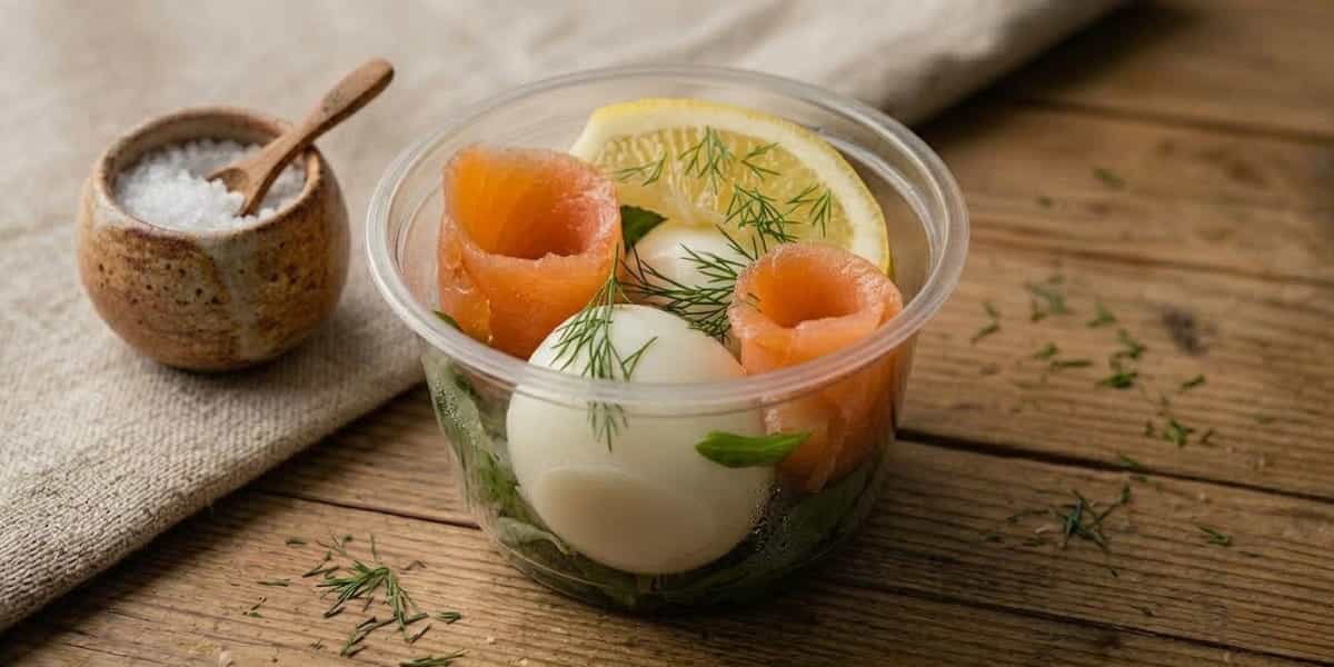 Smoked Salmon, Spinach and Egg Protein Pot