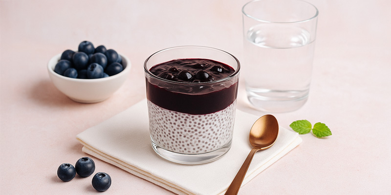 Vegan Blueberry Chia Breakfast Pot