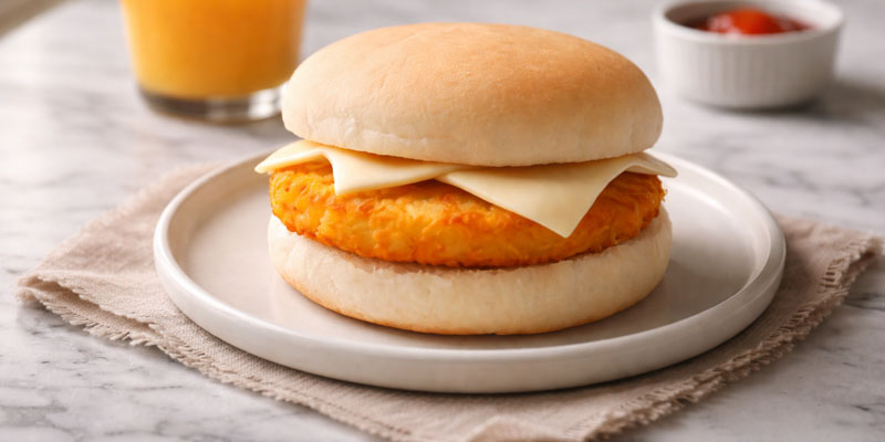 GF & Vegan Hot Hash Brown and Vegan Cheese Barm