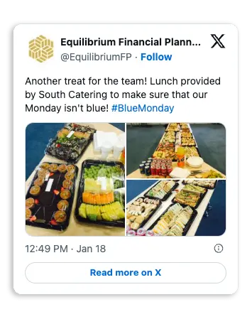 Sandwich Platter Catering Testimonial